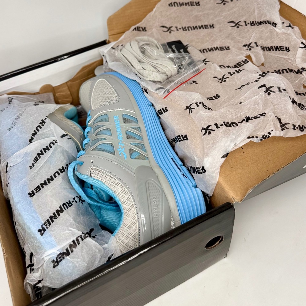 I-Runner Hylan Eliza Womens Orthopedic Therapeutic Shoes Grey Light Blue Size 8